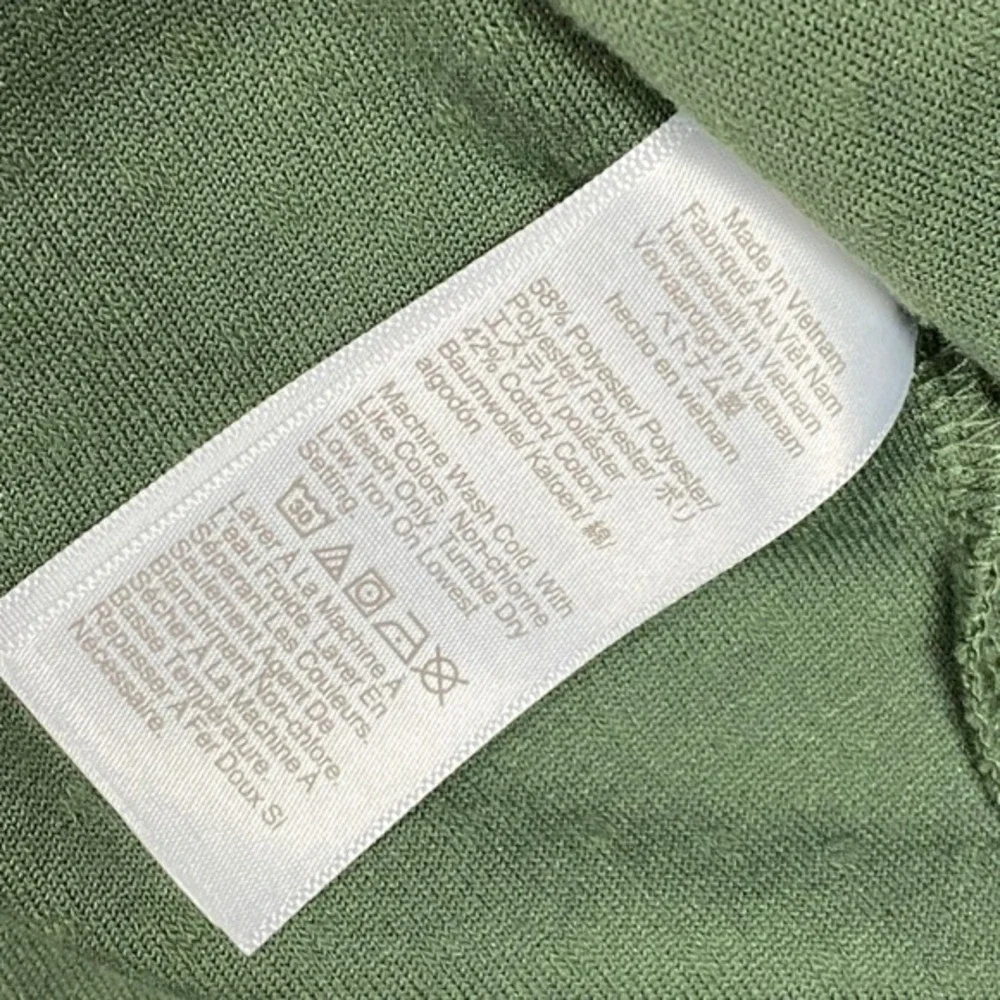 J.Crew‎ Womens Dress Small Green Swiss Dot Tiered Short Sleeve Casual Cottage